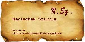 Marischek Szilvia névjegykártya
