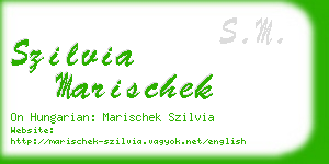 szilvia marischek business card